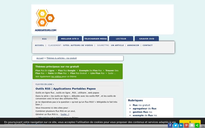 Screenshot of agregateurs.com