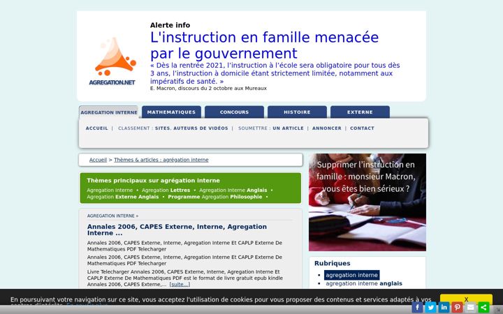 Screenshot of agregation.net