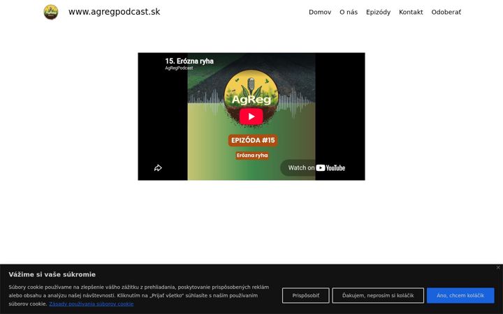 Screenshot of agregpodcast.sk