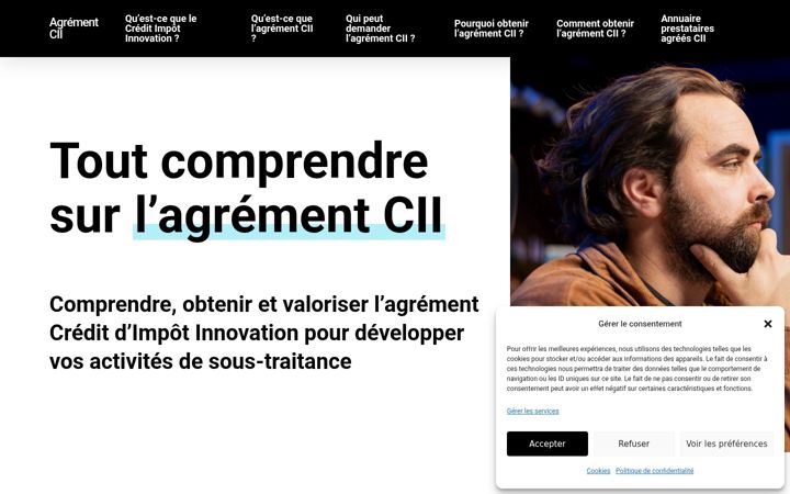 Screenshot of agrementcii.fr