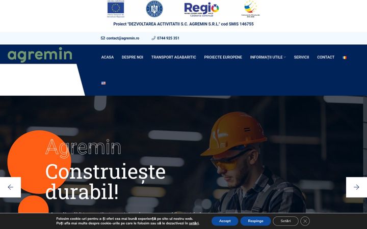 Screenshot of agremin.ro