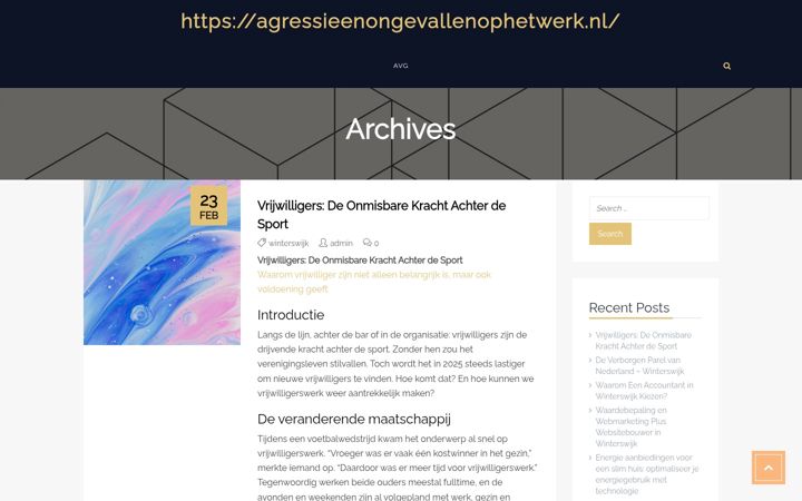 Skærmbillede af agressieenongevallenophetwerk.nl