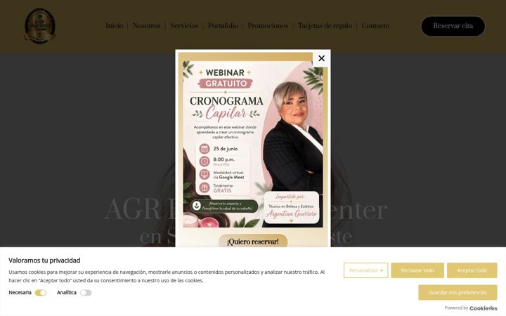 Screenshot of agrhairstudycenter.com
