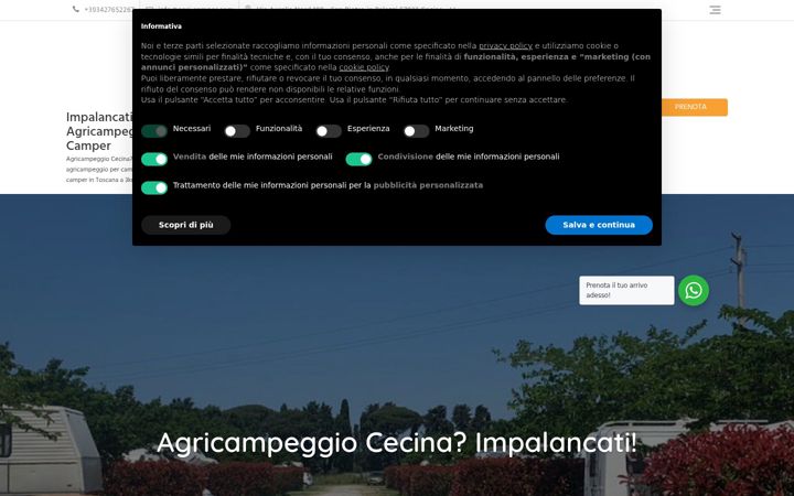Screenshot of agri-camper.com