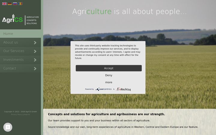 Screenshot of agri-cs.com