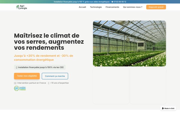 Screenshot of agri-cynergia.fr
