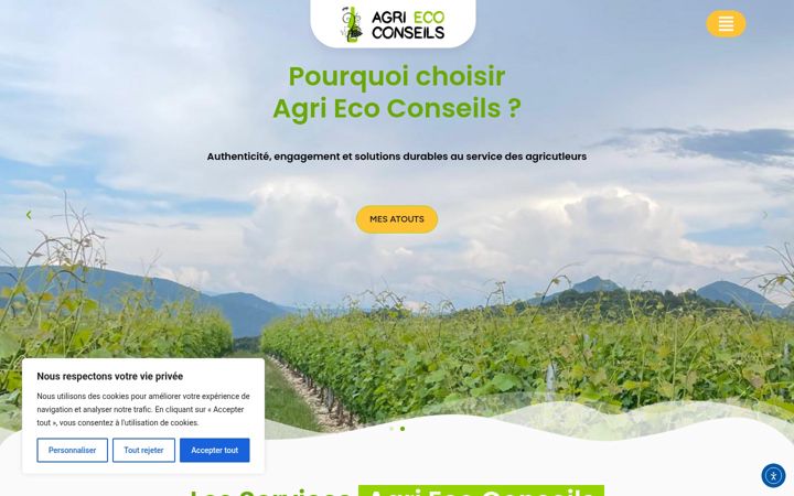 Screenshot of agri-eco-conseils.fr