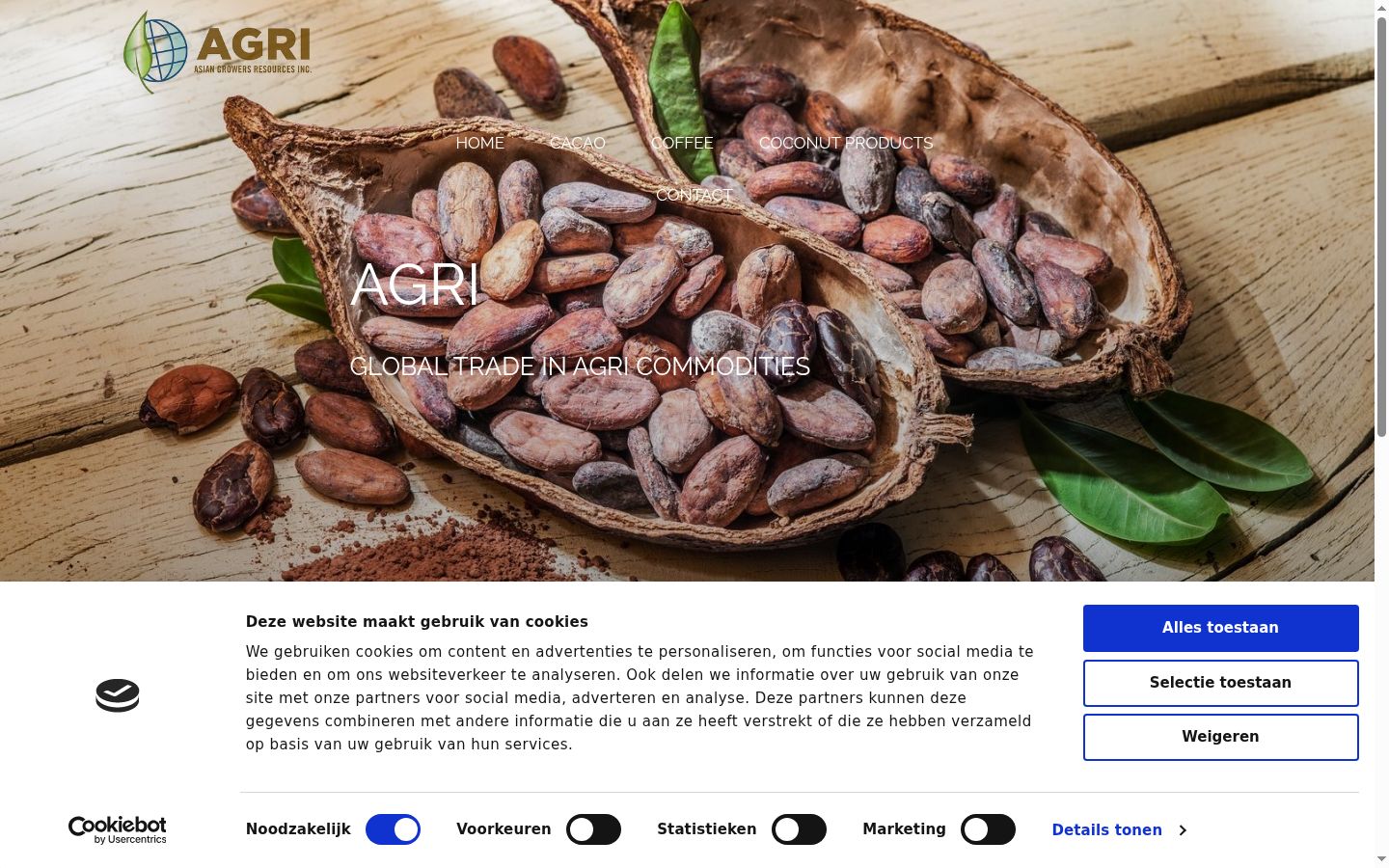 Screenshot del banner di consenso mostrato prima di qualsiasi interazione
