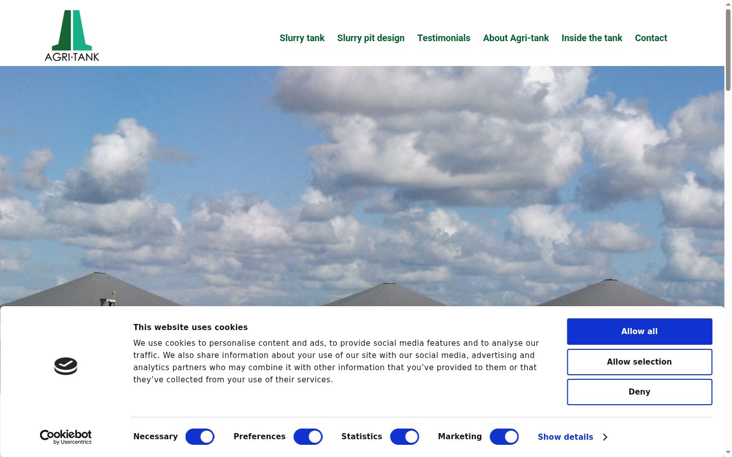 Screenshot des Einwilligungsbanners vor jeglicher Interaktion