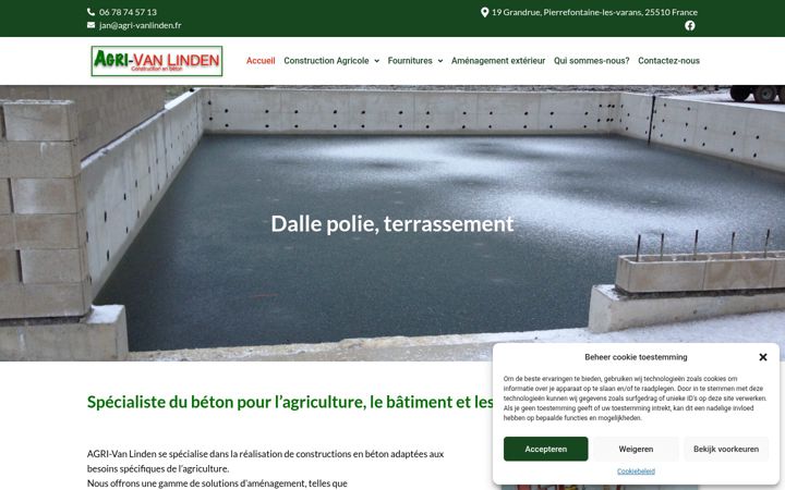 Screenshot of agri-vanlinden.fr
