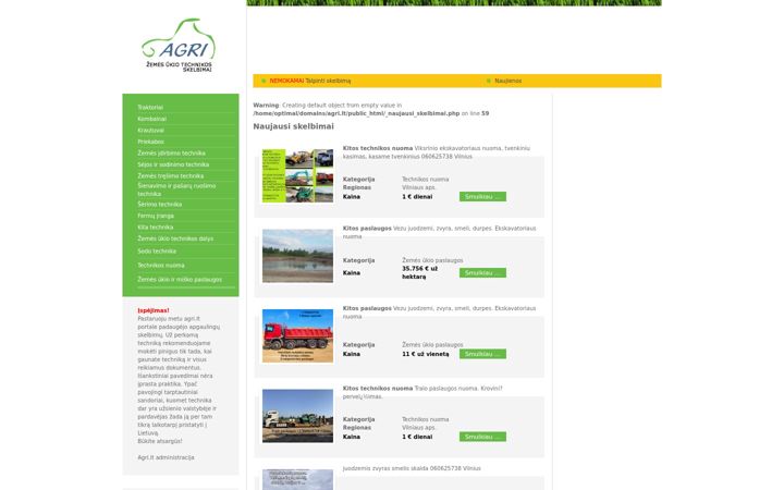 Screenshot of agri.lt