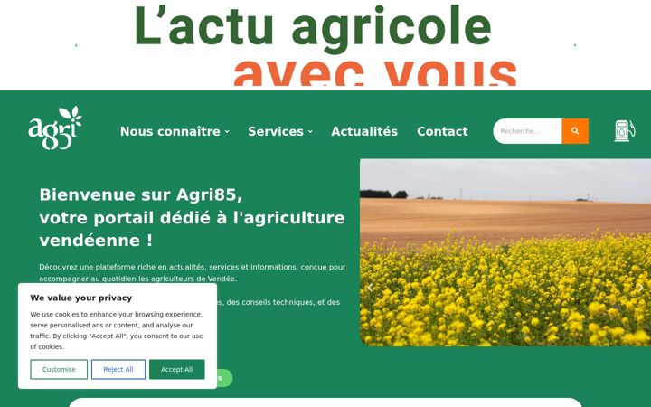 Screenshot of agri85.fr
