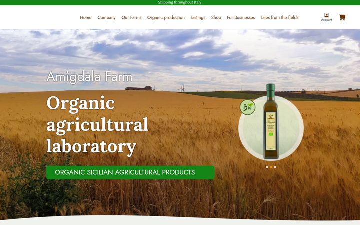 Screenshot of agriamigdala.it