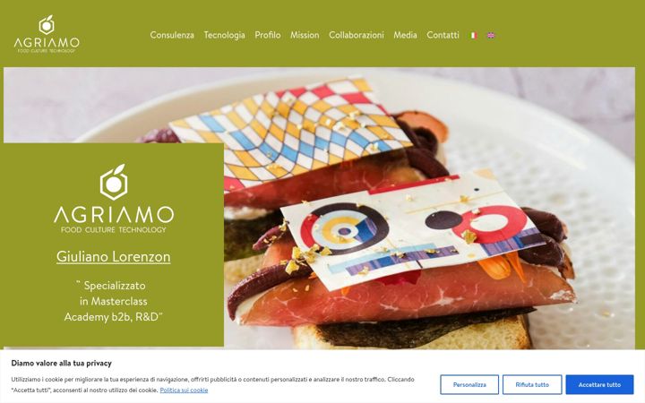 Screenshot of agriamochef.it