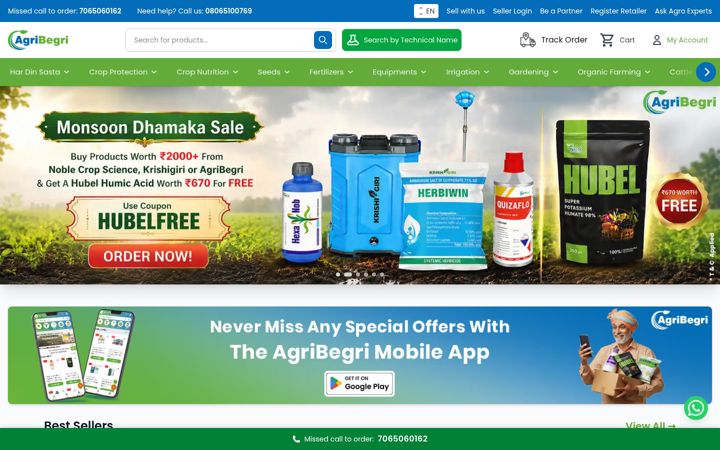Screenshot of agribegri.com