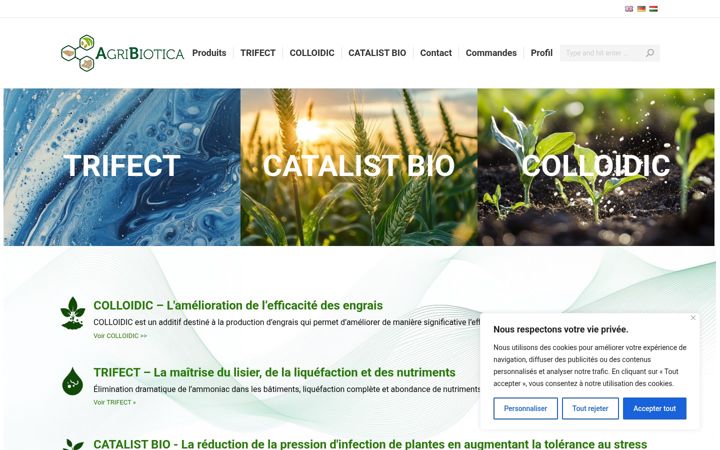 Screenshot of agribiotica.fr