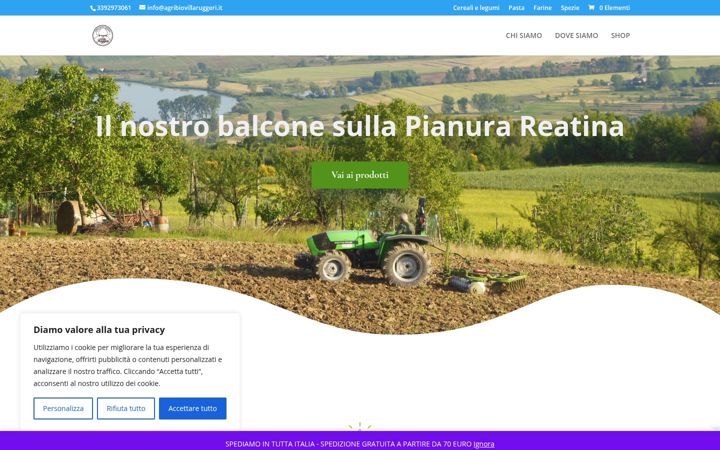 Screenshot of agribiovillaruggeri.it