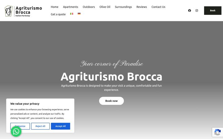 Snímek obrazovky agribrocca.com