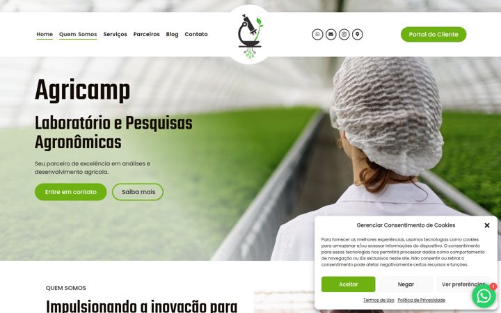 Screenshot of agricamp.agr.br