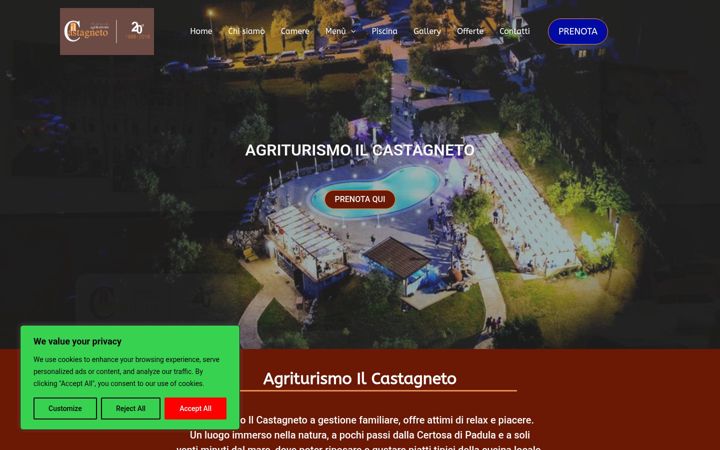 Screenshot of agricastagneto.it