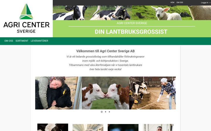 Zrzut ekranu agricenter.se
