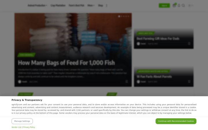 Captură de ecran a agricfy.com