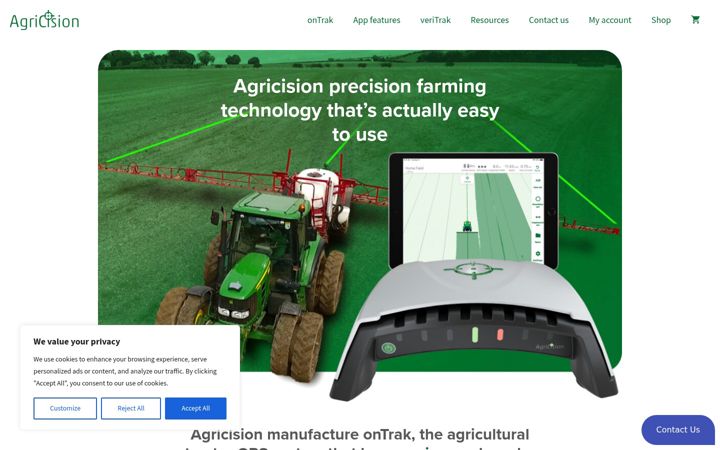Zrzut ekranu agricision.com