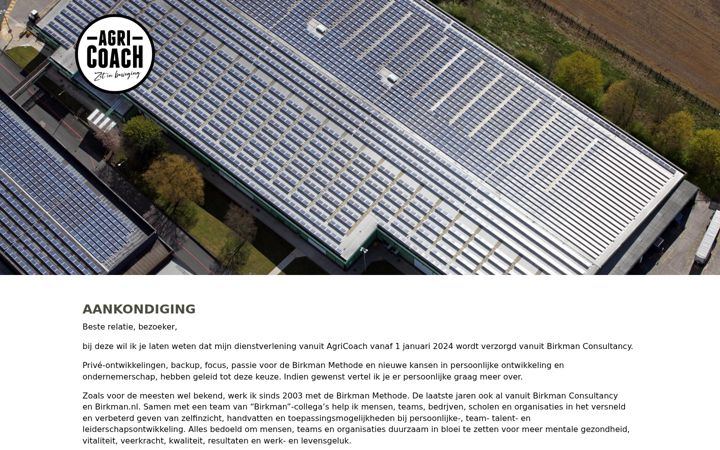 Screenshot of agricoach.nl