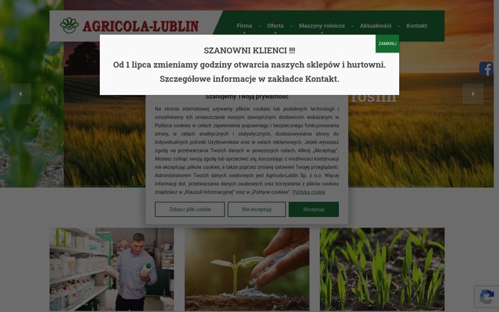 Zrzut ekranu agricola-lublin.com.pl