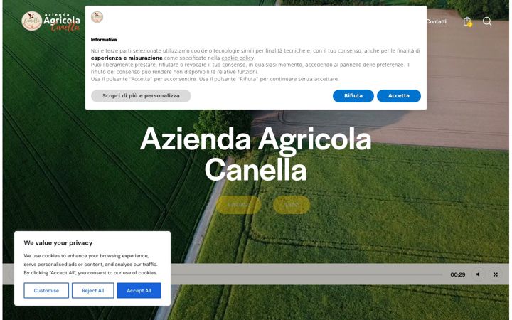 Ekrānuzņēmums no agricolacanella.it