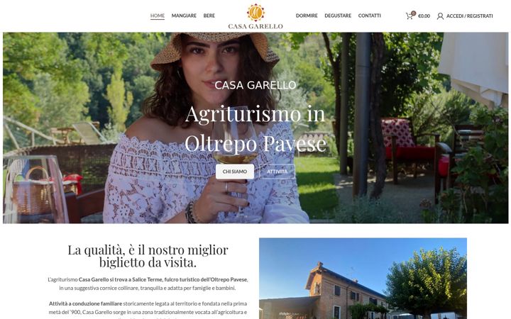 Ekrānuzņēmums no agricolacasagarello.it