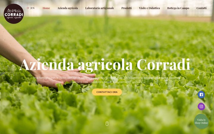Ekrānuzņēmums no agricolacorradi.it