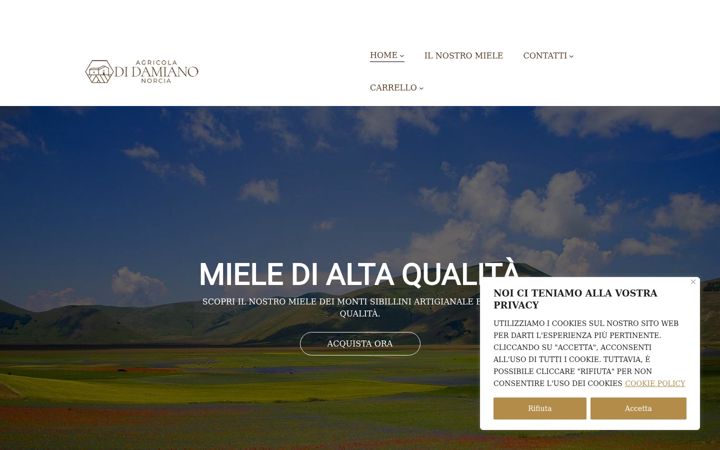 Screenshot of agricoladidamiano.com