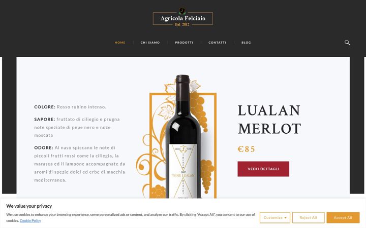 Screenshot of agricolafelciaio.it