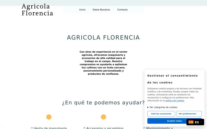 Skjermbilde av agricolaflorencia.com