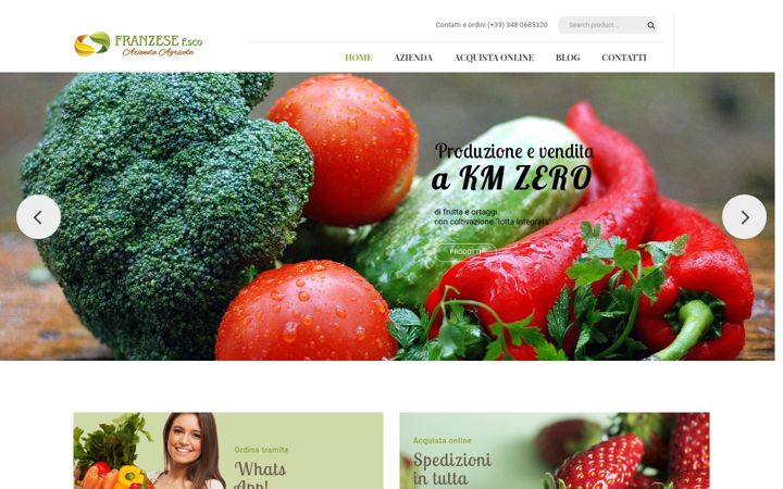 Screenshot of agricolafranzesefrancesco.it