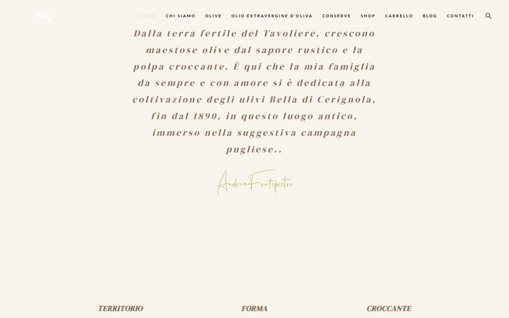 Ekraanipilt saidist agricolafratepietro.it