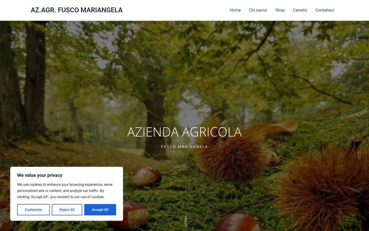 Screenshot of agricolafuscomariangela.it