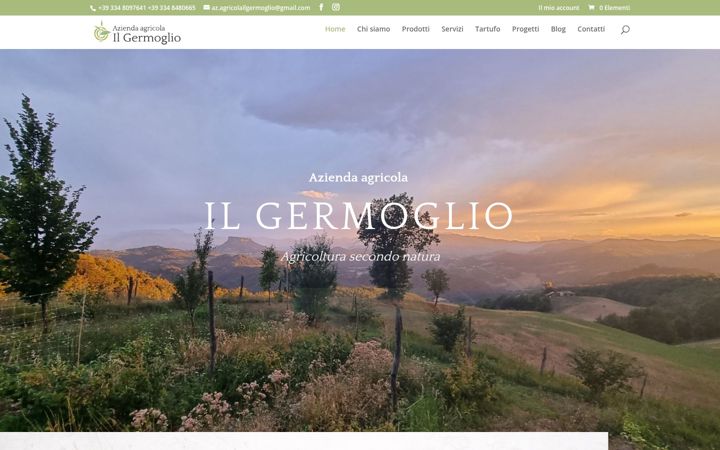 Screenshot of agricolailgermoglio.it