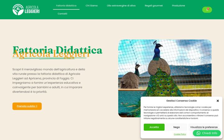 Screenshot of agricolaleggieri.com