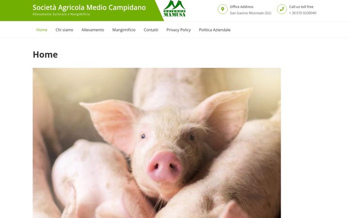 Екранна снимка на agricolamediocampidano.it