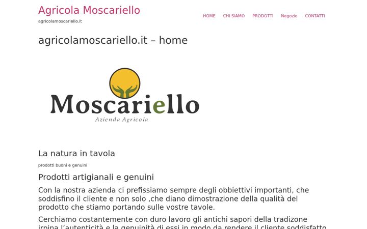 Screenshot of agricolamoscariello.it