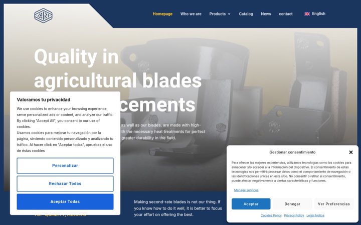 Screenshot of agricolanavarro.com