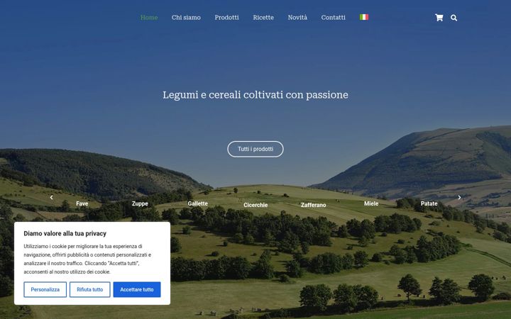 Captură de ecran a agricolaorve.it