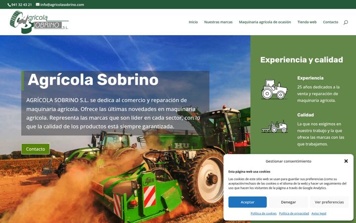 Screenshot of agricolasobrino.com