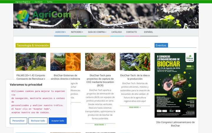 Screenshot of agricom.info
