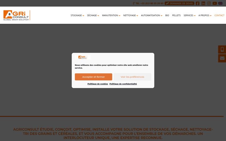 Screenshot ta' agriconsult.fr