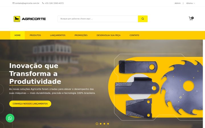 Screenshot of agricorte.com.br
