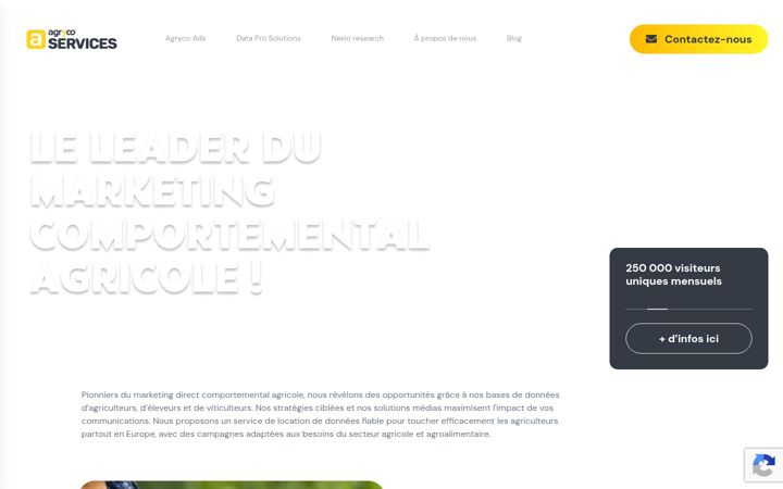 Screenshot ta' agricoservices.com