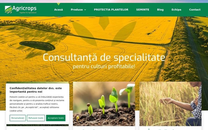Screenshot of agricrops.ro